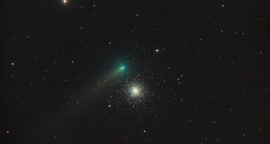 Der Kugelsternhaufen Messier 3 und Komet C/2021 A1 Leonard